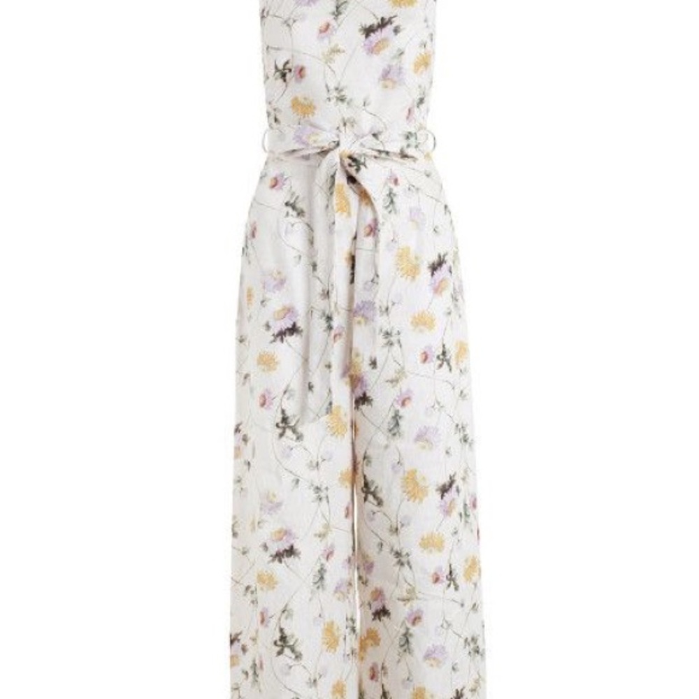 Zimmermann Rife Floral Linen Jumpsuit